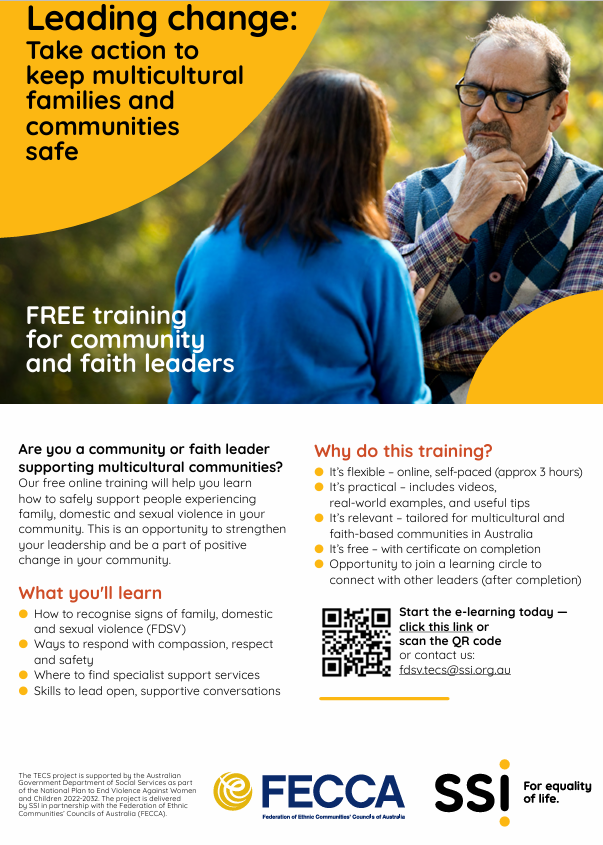 Family, domestic and sexual violence (FDSV) training for community and ...